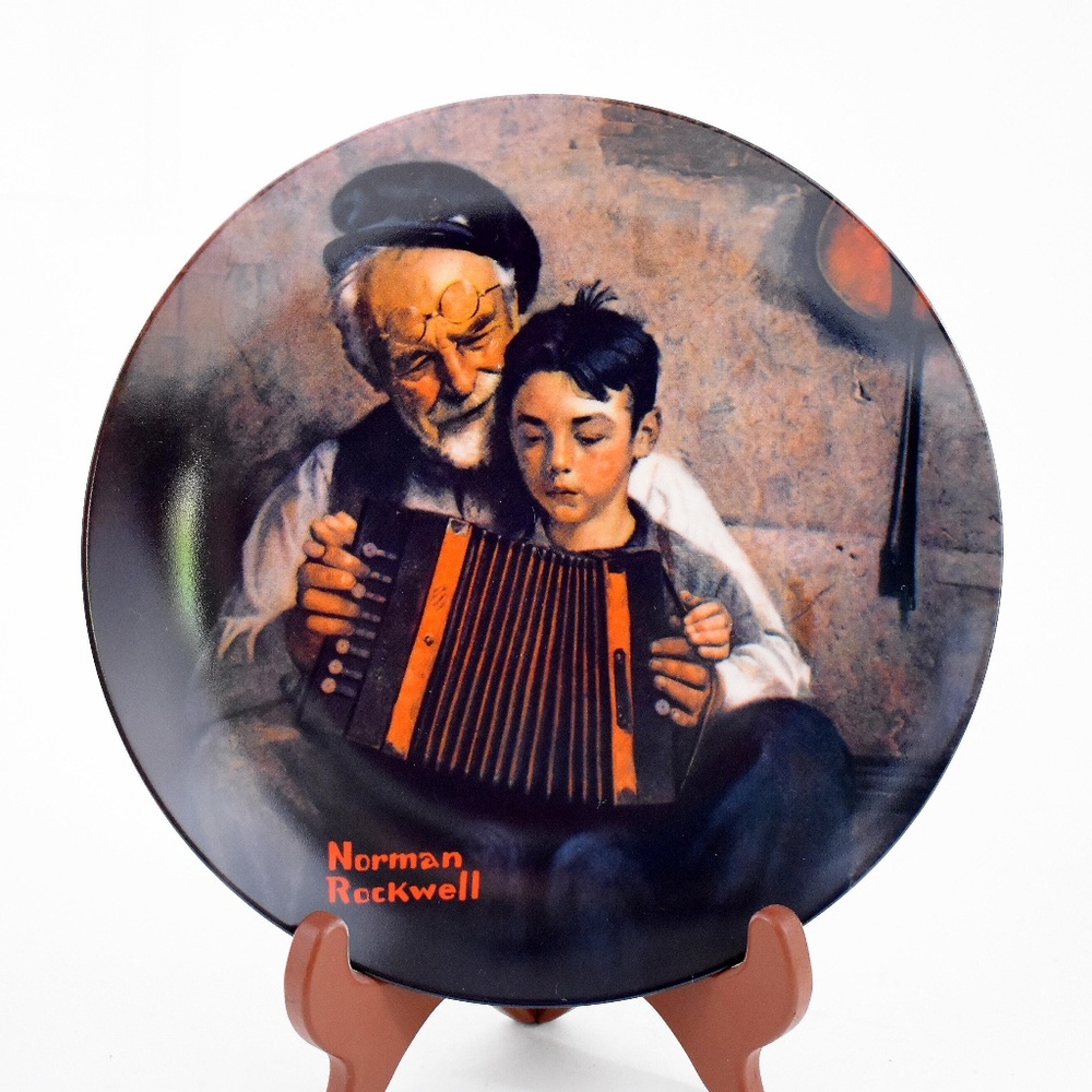 Edwin M Knowles China Norman Rockwell VTG Plates